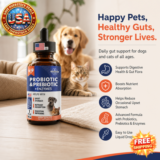 Probiotics Prebiotics Enzymes for Dogs Cats Digestive Health