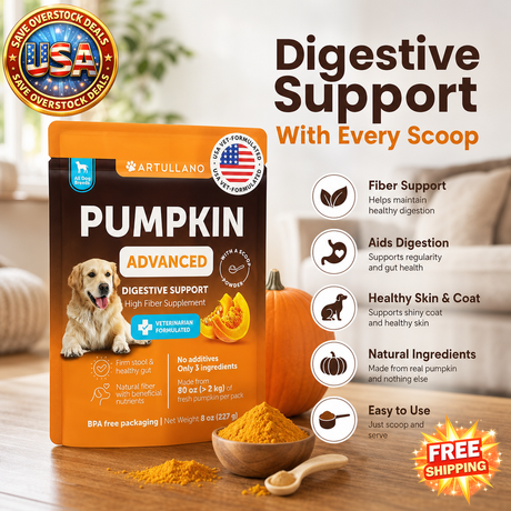 Pumpkin Powder for Dogs Digestive Support 8 OZ Fiber