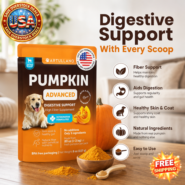 Pumpkin Powder for Dogs Digestive Support 8 OZ Fiber