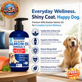 Salmon Oil for Dogs 8 FL OZ Omega 3 EPA DHA Supplement