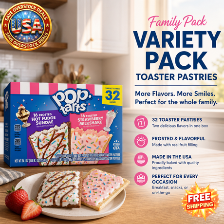 Family Pack Toaster Pastries Variety, Breakfast Treats