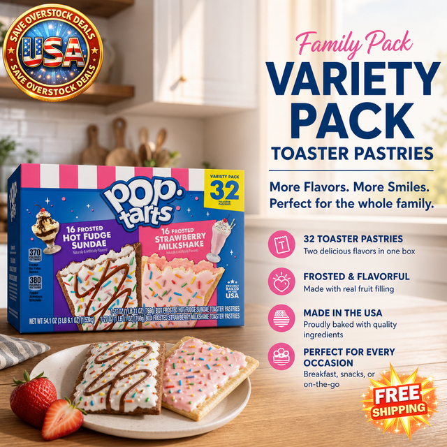 Family Pack Toaster Pastries Variety, Breakfast Treats