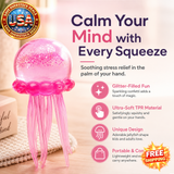 Jellyfish Squishy Stress Ball Toy - Glitter Sensory Fidget