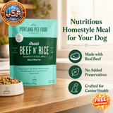 Portland Pet Food Beef Rice Dog Meal - Case of 8