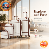 Hardshell Luggage Sets 4 Pieces with TSA Lock - Lightweight