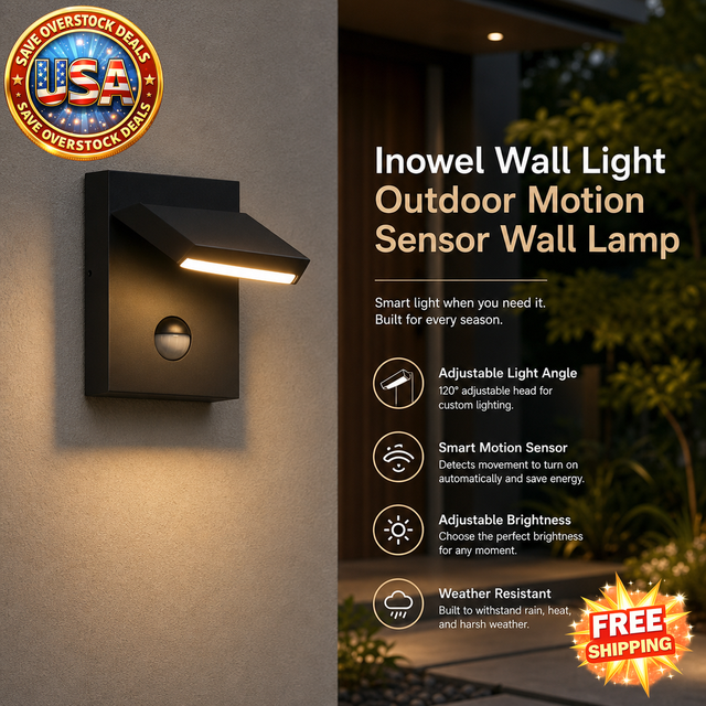 Inowel Outdoor Motion Sensor Wall Light for Porch and Door