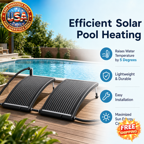 Curved Solar Heating Panels for Above-Ground Pools, 2 pcs