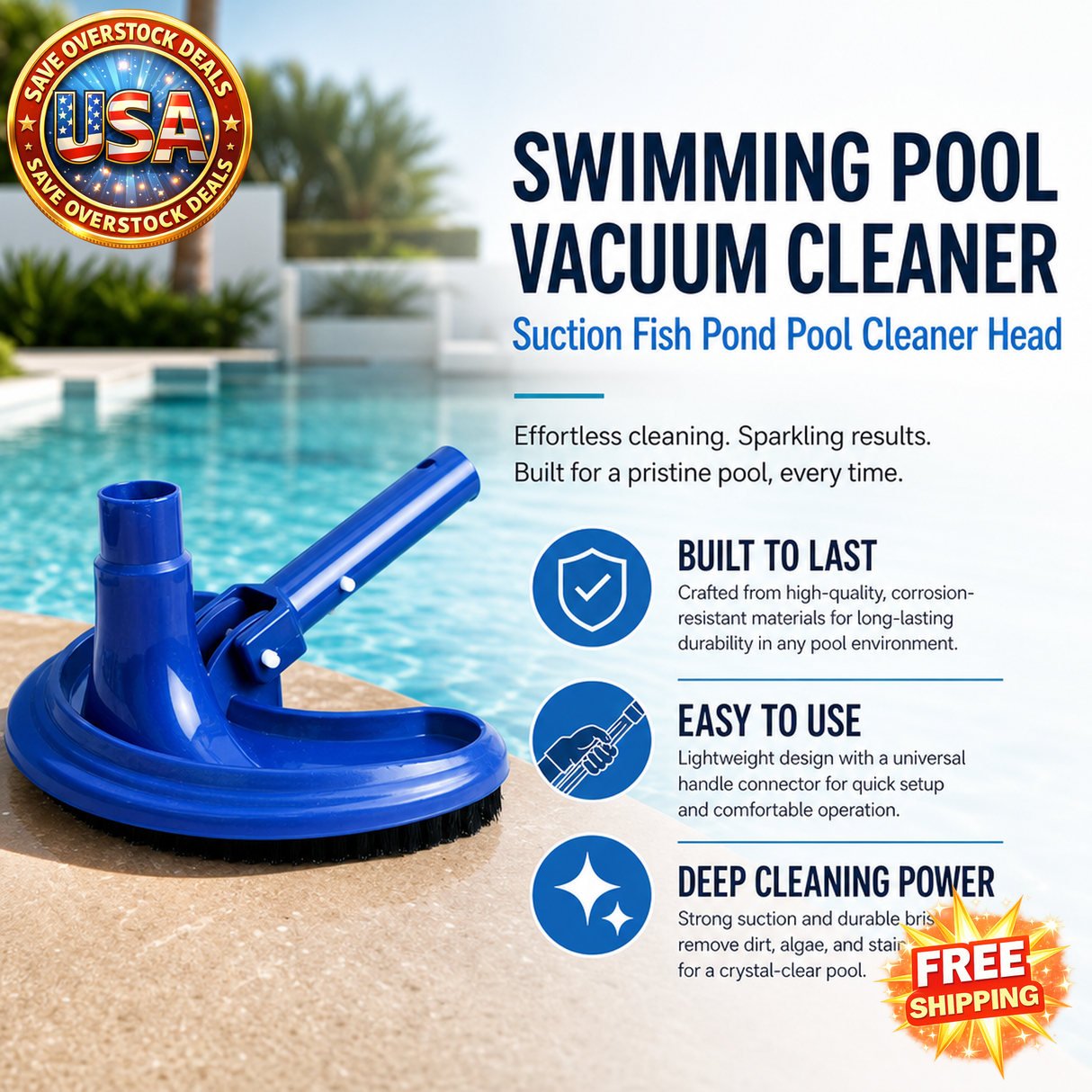 Swimming Pool Vacuum Cleaner Head for Effective Cleaning