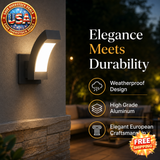 Inowel Modern LED Outdoor Wall Sconce - Waterproof Aluminum Light