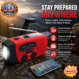 Emergency Solar Hand Crank Radio with 1000mAh Power Bank
