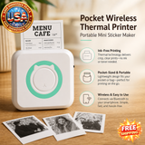 Portable Mini Thermal Printer for Labels and Photos