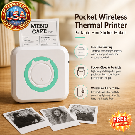 Portable Mini Thermal Printer for Labels and Photos