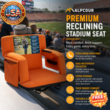Alpcour Premium Reclining Stadium Seat with Back Support