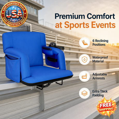 Alpcour Premium Reclining Stadium Seat with Back Support