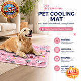 Portable Dog Cooling Mat 90x60cm for Pets, Washable Gel
