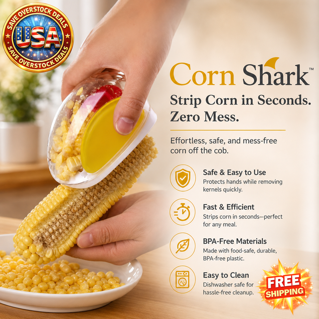 Corn Shark Corn Kernel Stripper Tool for Easy Kitchen Use