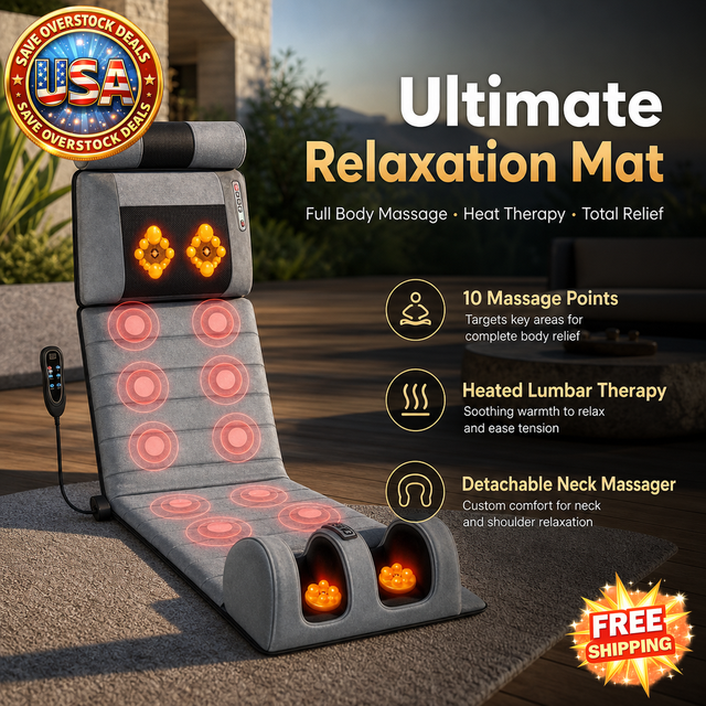 Full Body Electric Massage Mat with Heating and Vibration