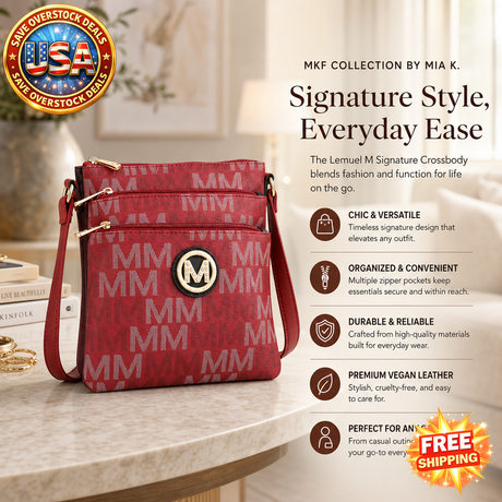 MKF Collection Lemuel M Signature Crossbody Bag by Mia K.