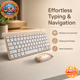 Mini Wireless Keyboard and Mouse Set, Waterproof 2.4G, for Mac and PC