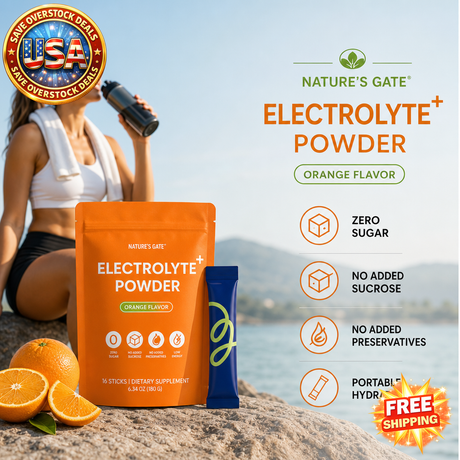 Zero Sugar Orange Electrolyte Powder, 15 Single Serve Sticks