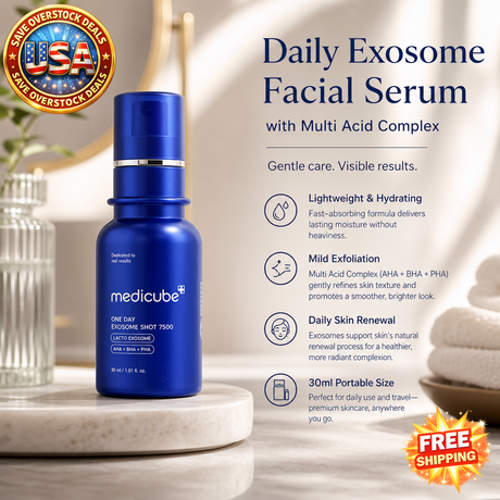 Daily Exosome Facial Serum with Multi Acid Complex, 30ml