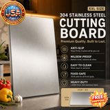 XXL Stainless Steel Cutting Board - Anti-Slip & Easy to Clean