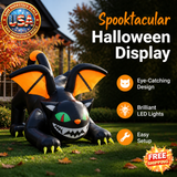 6FT Inflatable Black Cat Halloween Decor with LED Lights