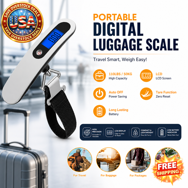 Portable Digital Luggage Scale 50kg with LCD Display