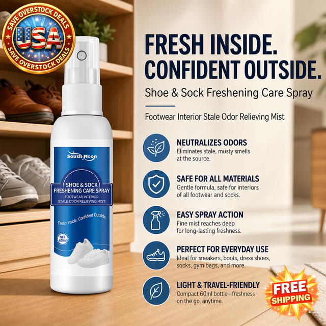 Shoe & Sock Freshening Care Spray, Odor Neutralizing Mist