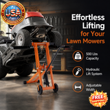 Lawn Mower Lift with Hydraulic Jack, 500 Lbs Capacity