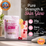 WINYEL Clear Protein Collagen Peptides, Raspberry Lemonade, 250g