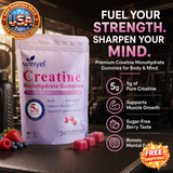 Sugar-Free Creatine Monohydrate Gummies, 5g, Berry Flavor