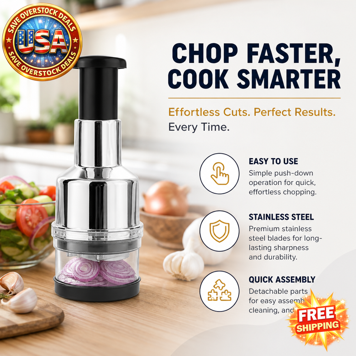 Vegetable Fruit Salad Chopper Cutter Slicer Peeler Dicer