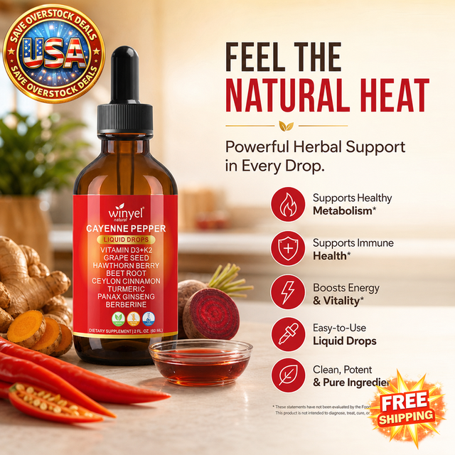 WINYEL Cayenne Pepper Drops Herbal Supplement, 60ML