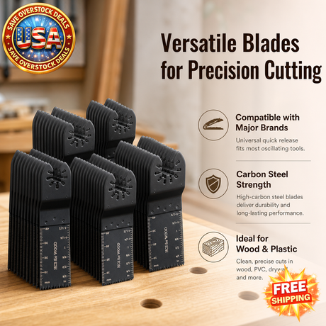 100PCS Oscillating Saw Blades Kit for Wood and Plastic Cutting