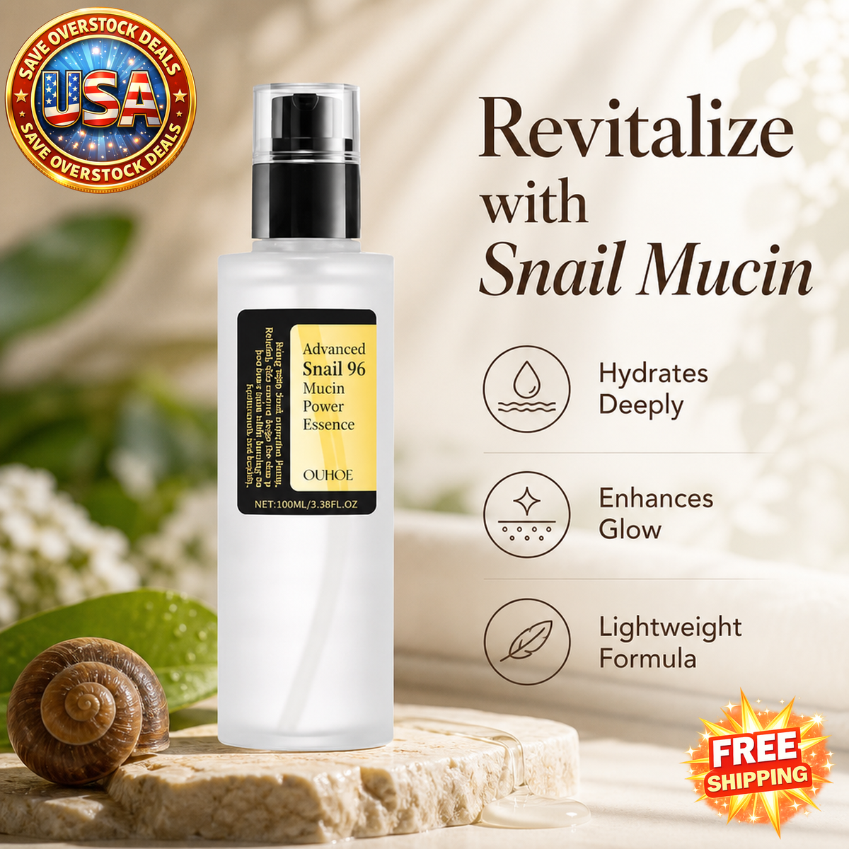 Snail Revive Moisturizer with Snail Mucin for Hydration