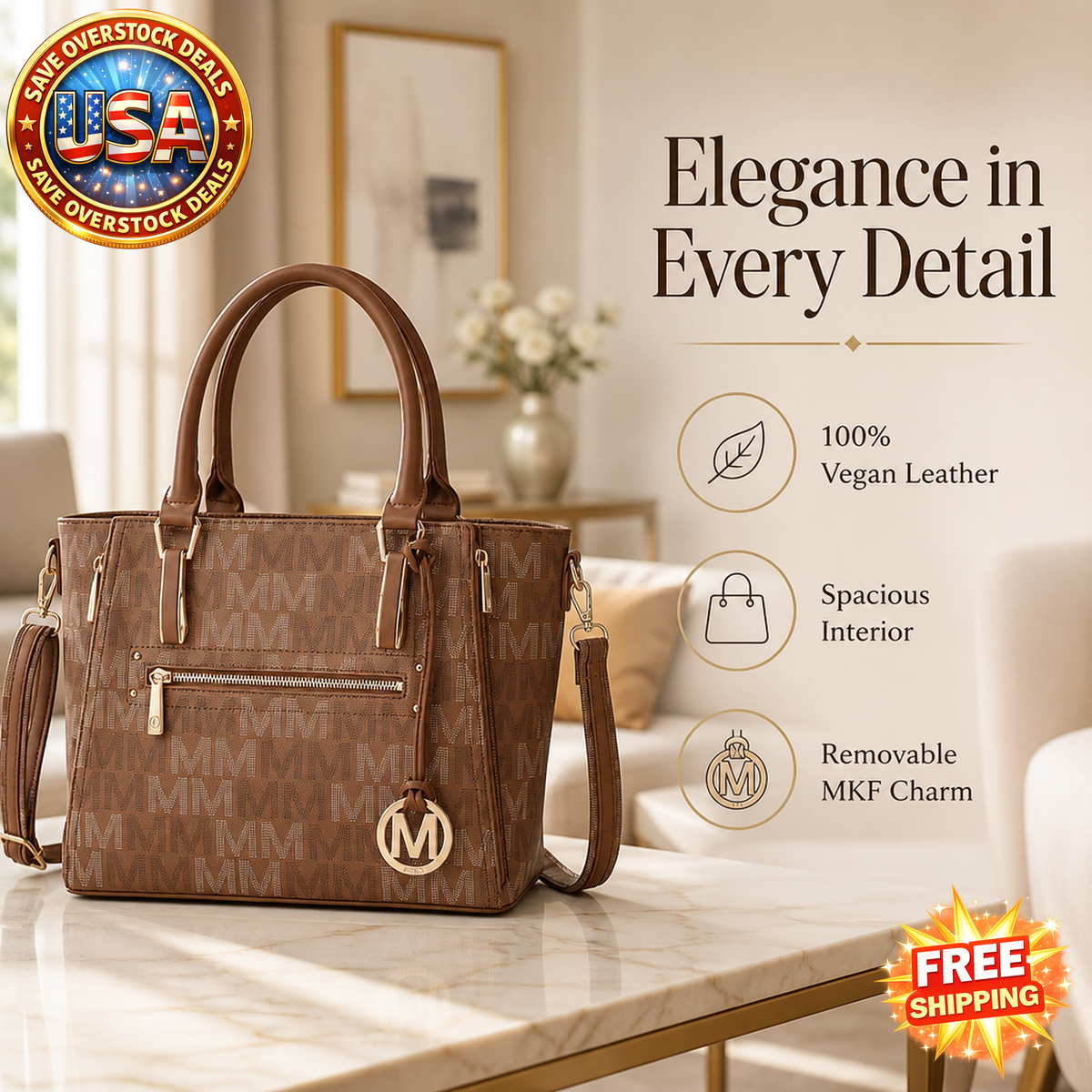 MKF Collection Siena Women's Tote Handbag - Vegan Leather