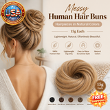 Fashion Messy Human Hair Buns Hairpieces for Easy Wear