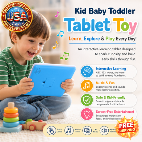 Educational Toddler Tablet Toy for Kids Aged 2-7