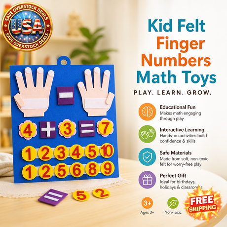 Kid Felt Finger Numbers Math Toys for Early Learning