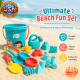 18pcs Beach Sand Toys Set for Kids - Fun Outdoor Play