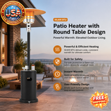 50000 BTU Propane Patio Heater with Round Table Design