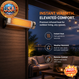 1500W Remote Control Infrared Heater for Outdoor and Indoor Use