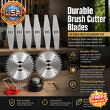 10 Pack Brush Cutter Blade Replacement Kit, 6 Inch Blades