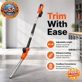 Cordless Pole Hedge Trimmer with 18 Inch Steel Blade