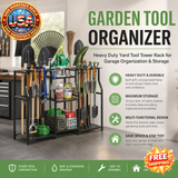 Heavy Duty Garden Tool Organizer Rack for Garage Storage