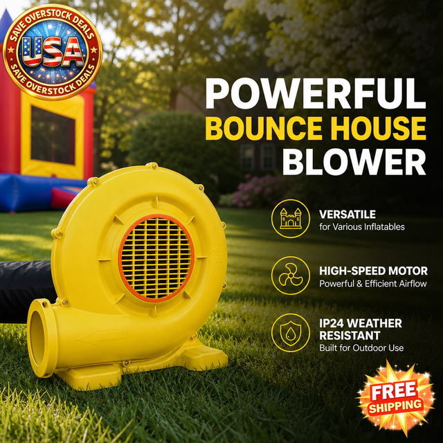 Inflatable Blower for Bounce Houses and Waterslides, 380W/450W