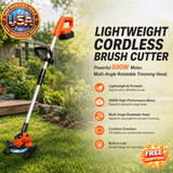 Lightweight Cordless Brush Cutter with 800W Motor and Safety Features
