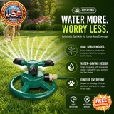 Automatic 360° Rotating Lawn Sprinkler for Yard and Garden