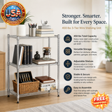 450 lbs 3-Tier Wire Storage Shelving Unit for Home and Office